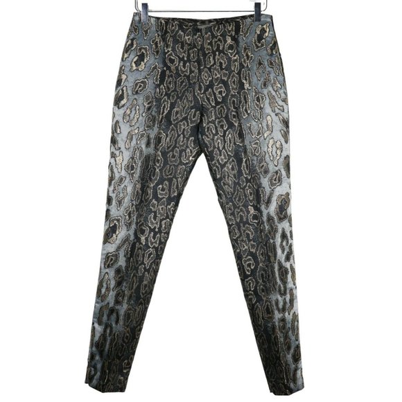 Vince Camuto Pants - NWT Vince Camuto Dillards Exclusive Leopard Print Pants Size 2 Silver Jacquard